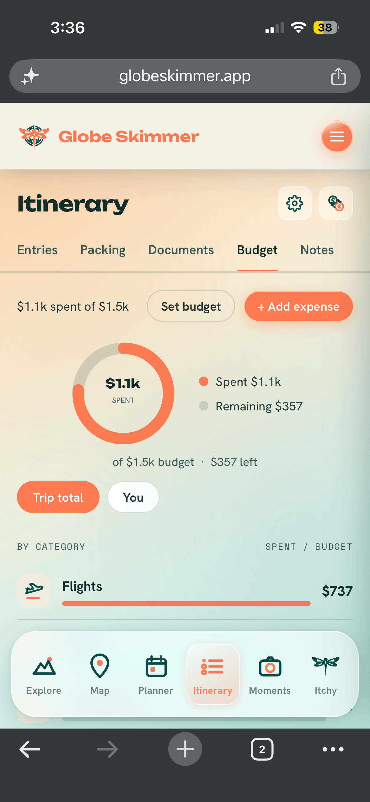 Skimmer screenshot